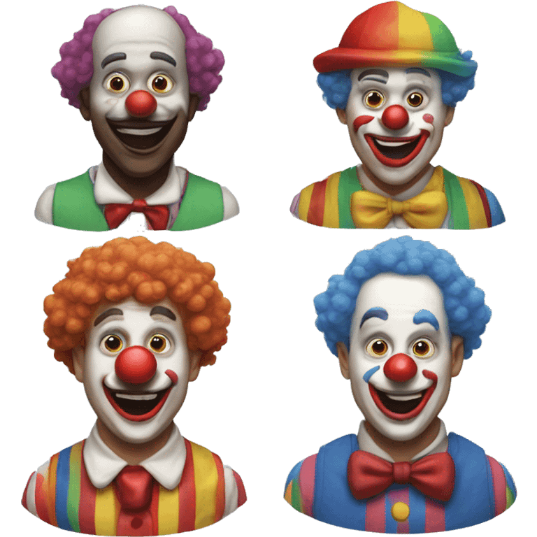 three clowns emoji