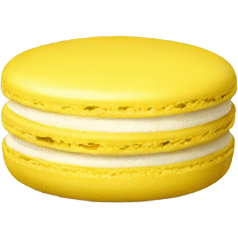 Realistic one yellow macaron  emoji