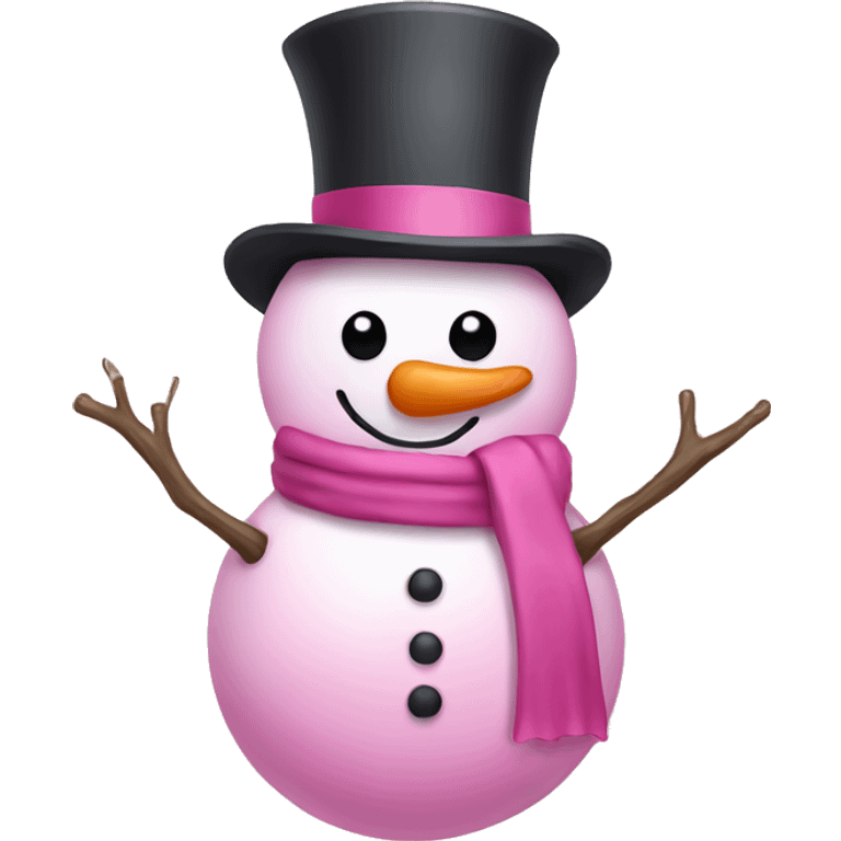 pink snowman emoji