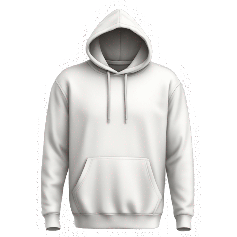 Plain White color pullover hoodie no person emoji