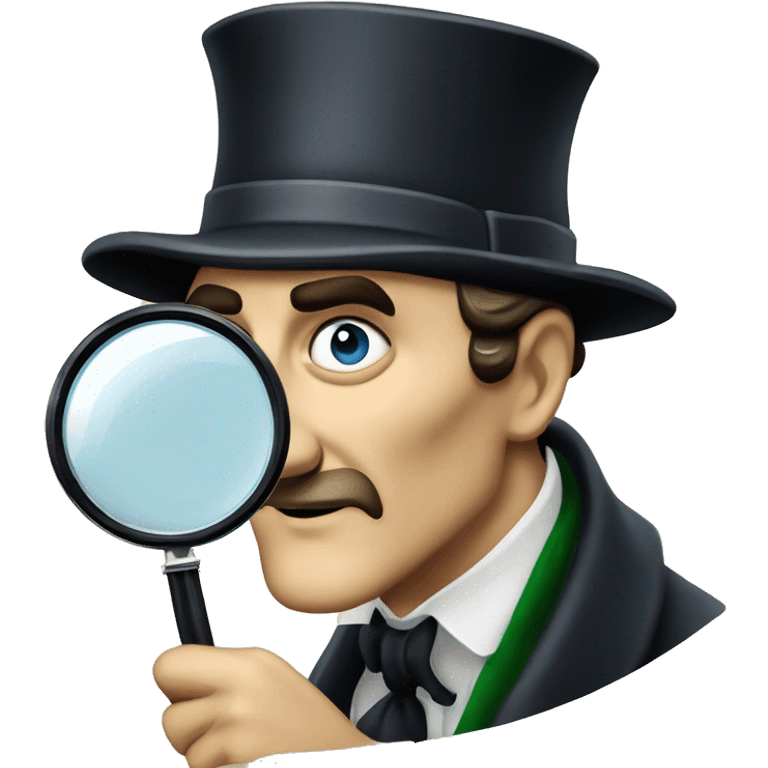 Basil rathbone as Sherlock holmes looking through magnifying glass emoji