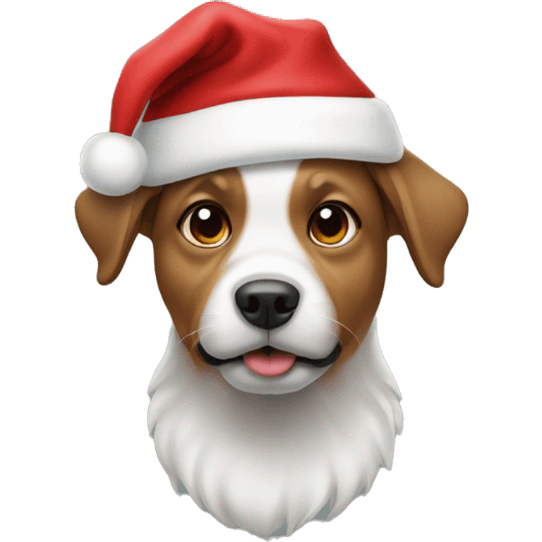 Dog with Santa hat emoji