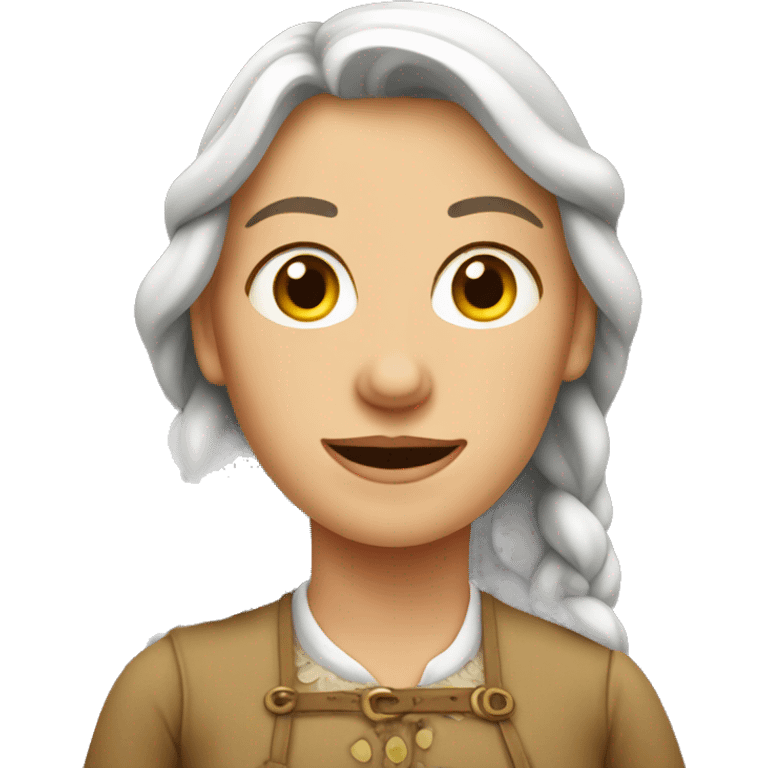 European rural woman emoji