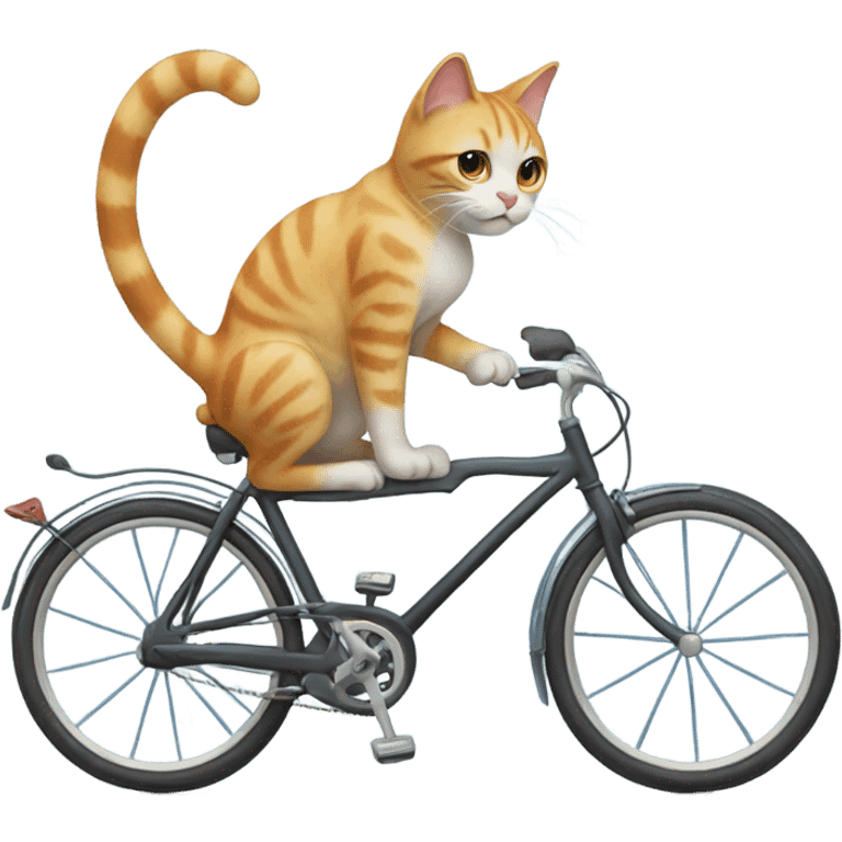 Cat on a bicycle  emoji