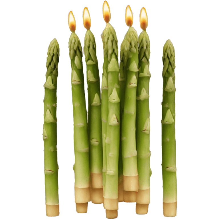 birthday candles that look like asparagus emoji