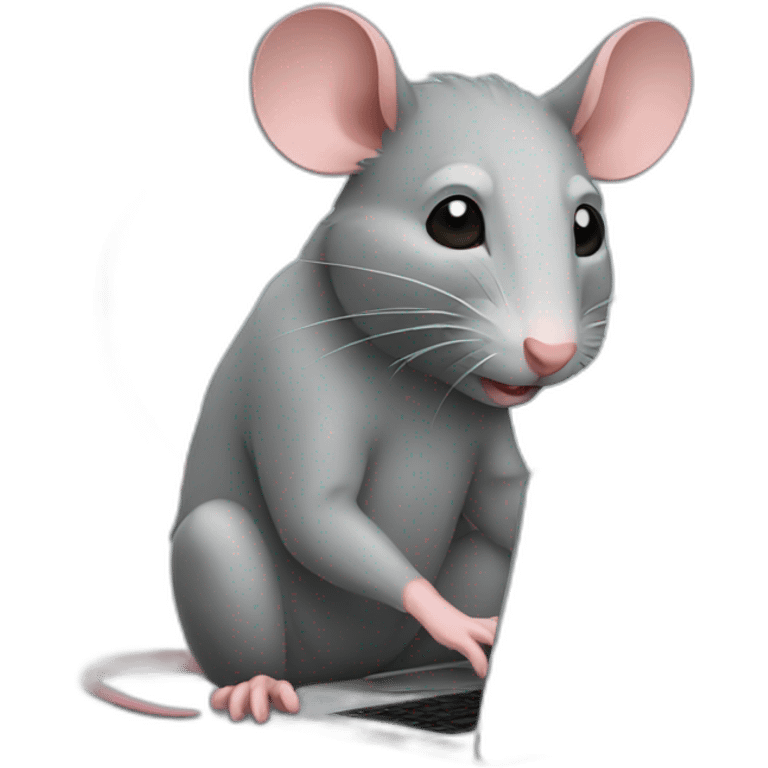 rat working on a laptop emoji