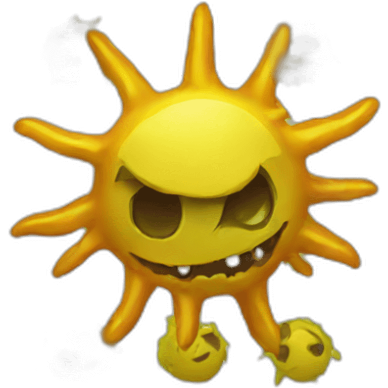 yellow zombie sun emoji