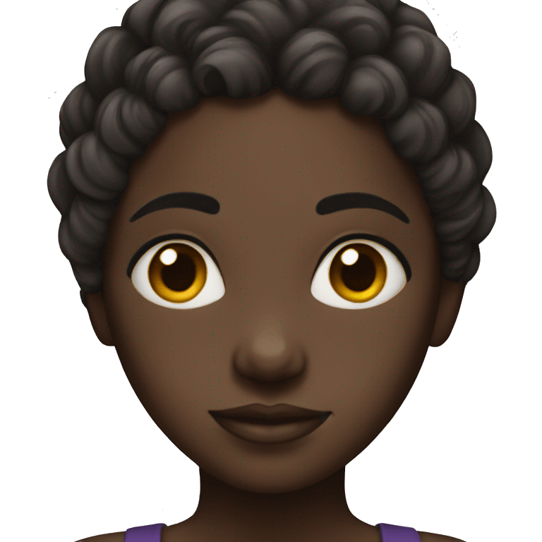 dark-skinned girl emoji