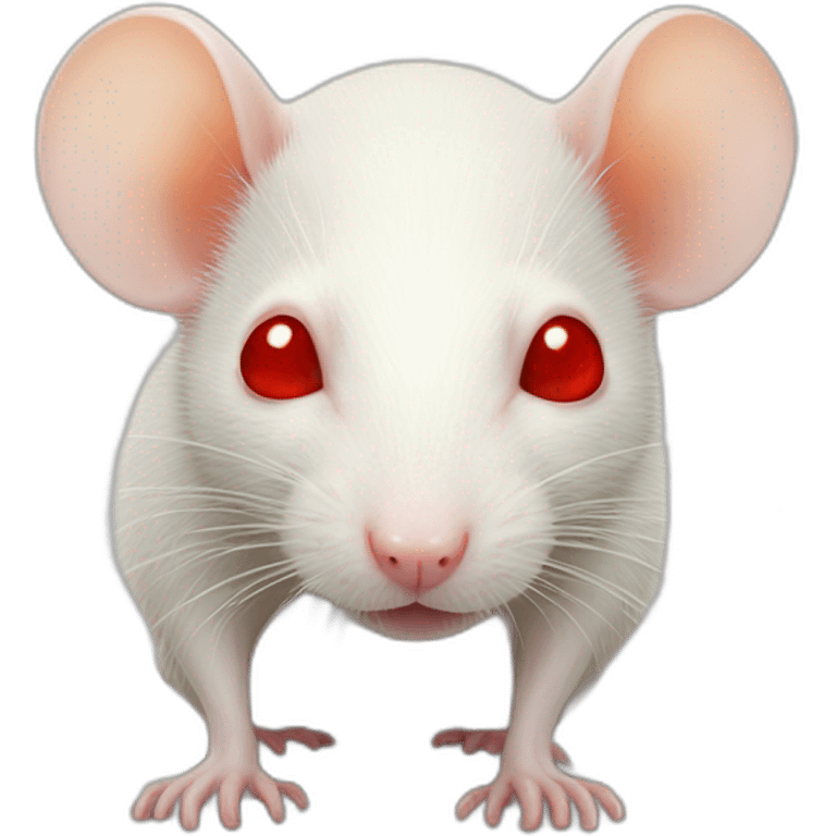 Albinos rat with red eyes emoji