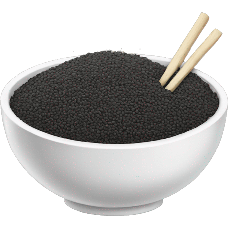 bowl of white and black sesame emoji