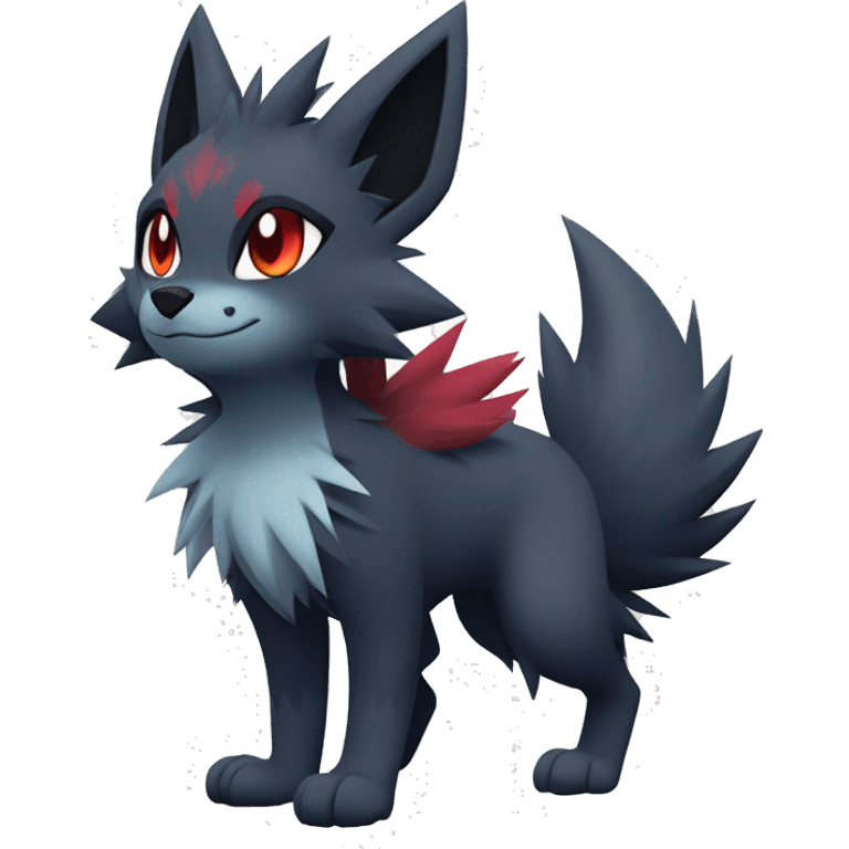 Cool Edgy Zorua-Zoroark-Mightyena full body emoji