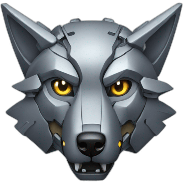 mecha wolf head emoji