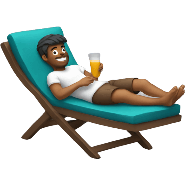 guy relaxing  emoji