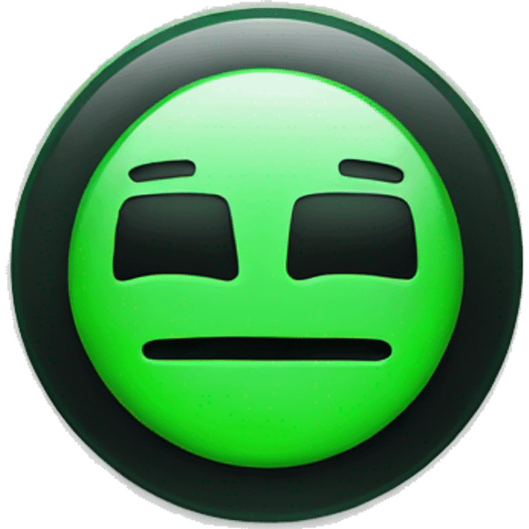 one button that turns green with activated and turn black when desactivated emoji