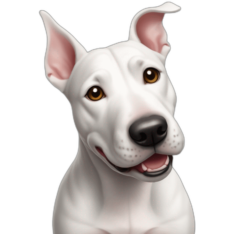 chien-bull-terrier-avec-une-tache-noire-sur-l-'-oeil- emoji