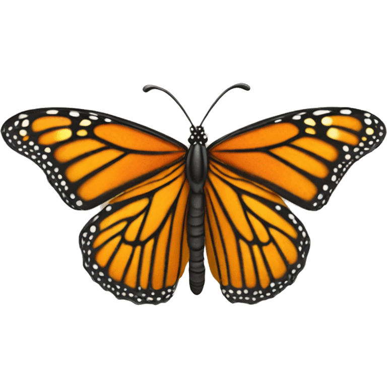 Monarch butterfly dancing emoji