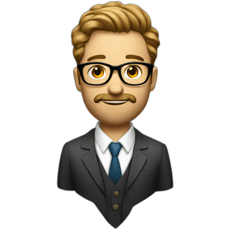 A hipster lawyer emoji