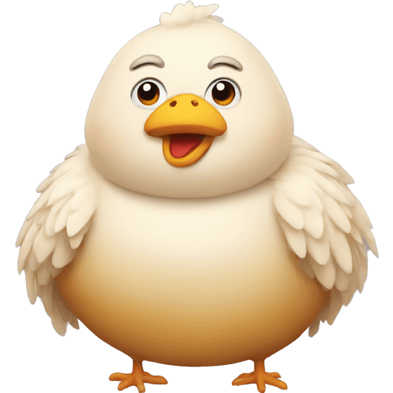 Fat chicken emoji