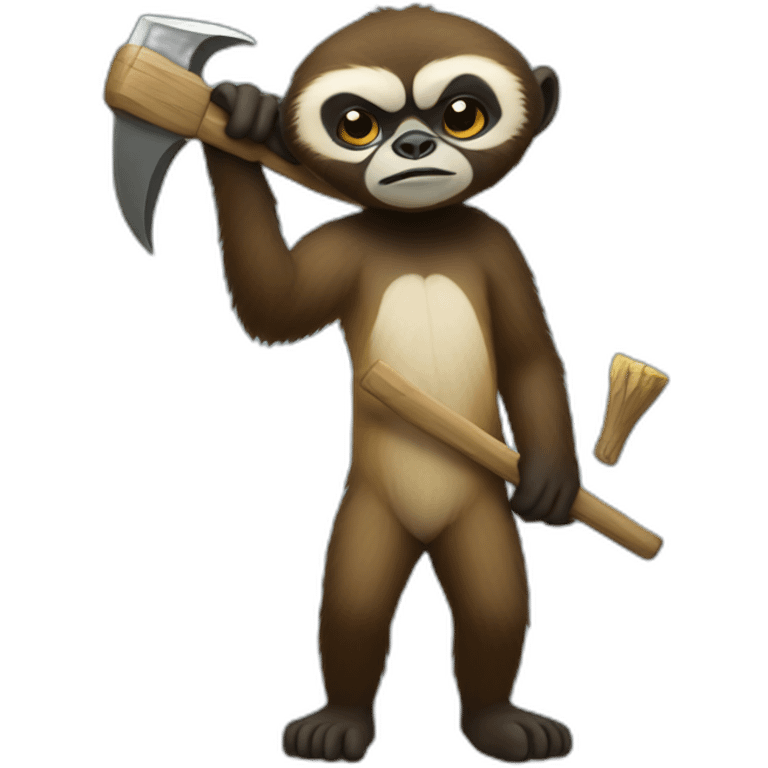 gibbon with pickaxe emoji