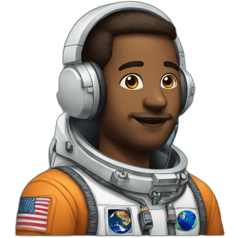 astronaut with headphones emoji