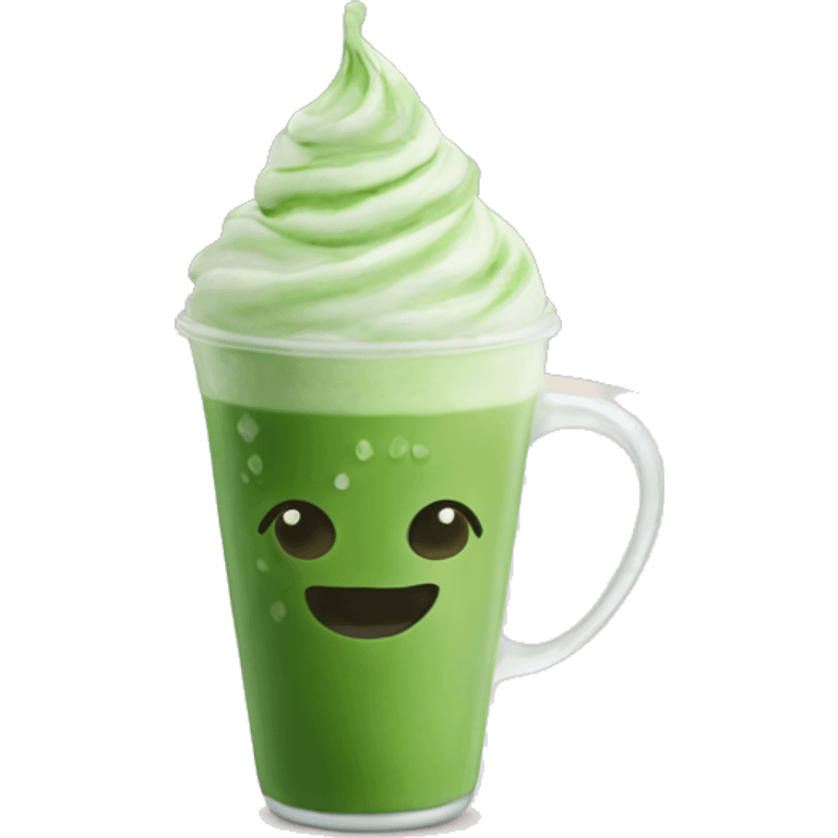 ICE matcha latte  emoji