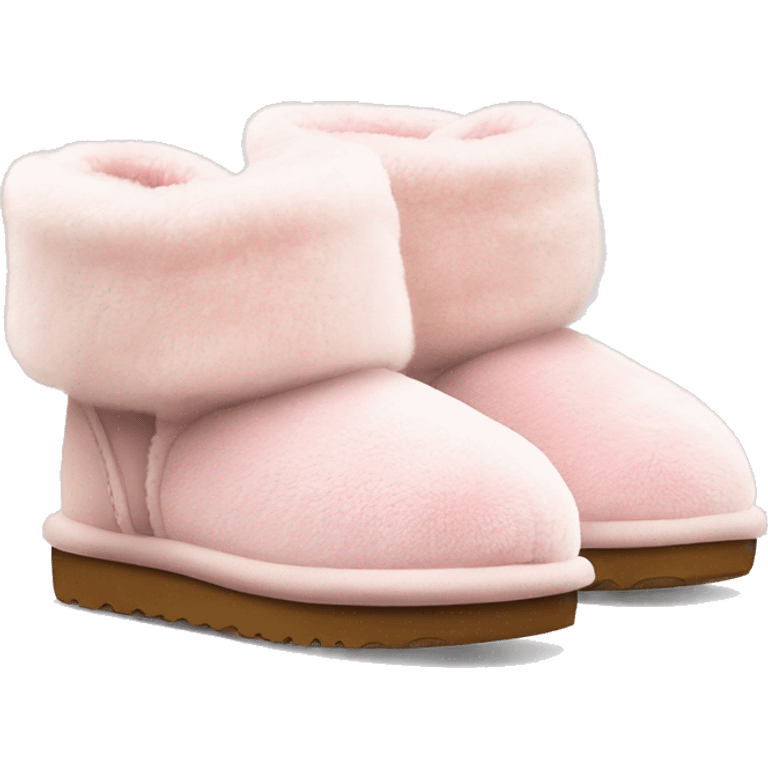 fuzzy slippers uggs light pink emoji