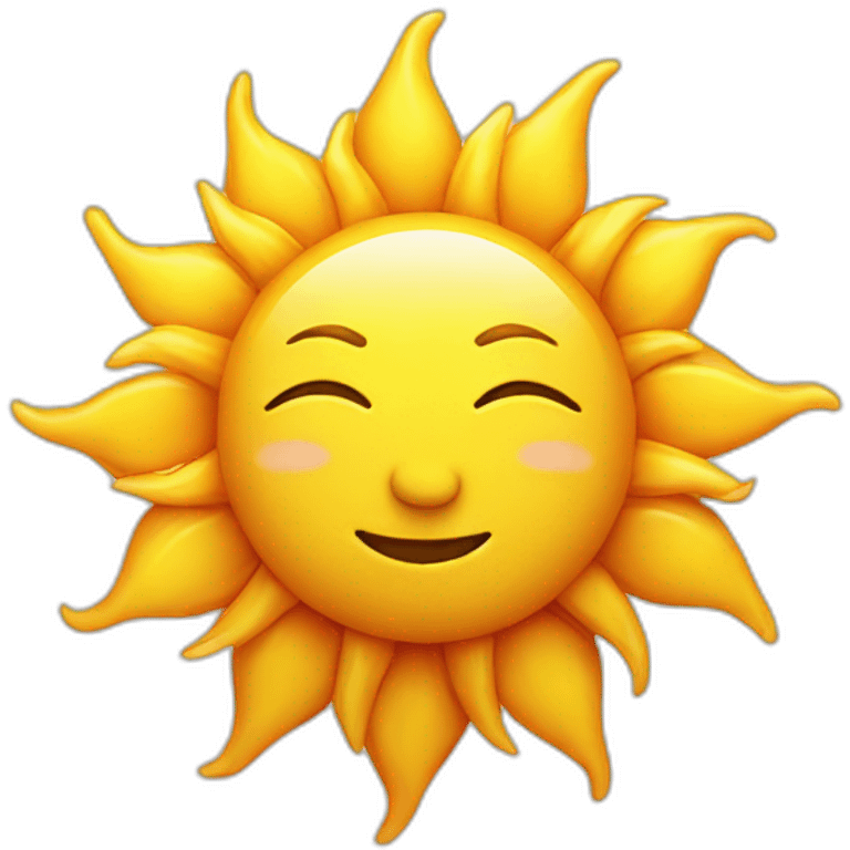 Realistic sun emoji