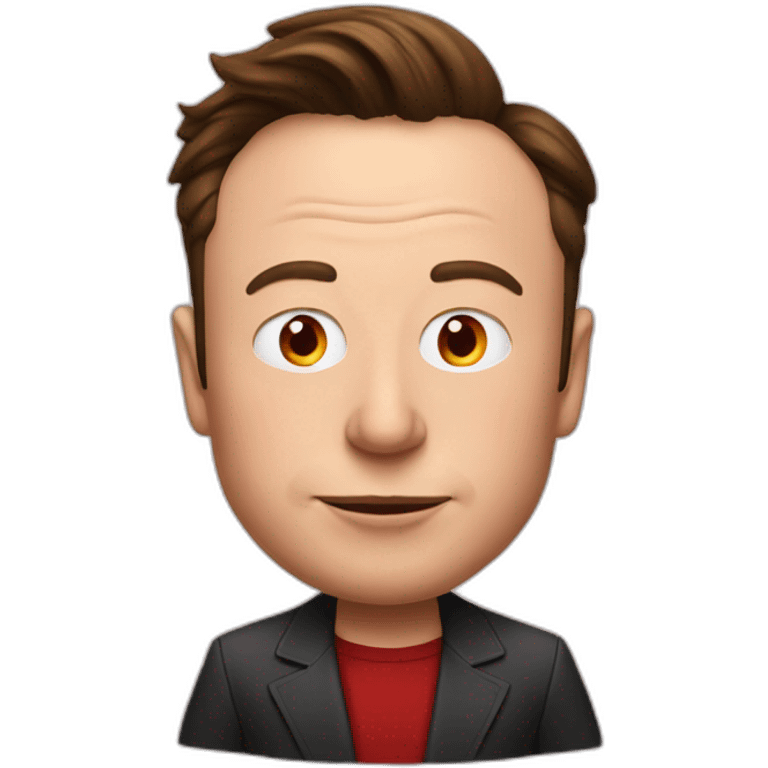 elon musk with red nose emoji