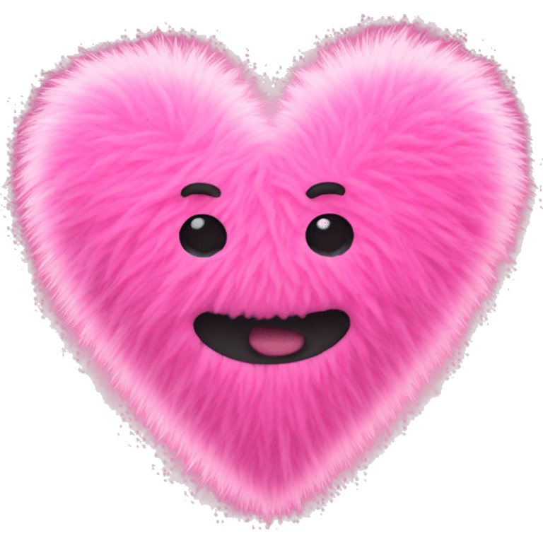 Pink fuzzy heart emoji