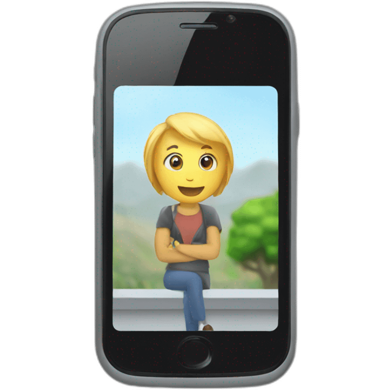 a video on the cell phone emoji