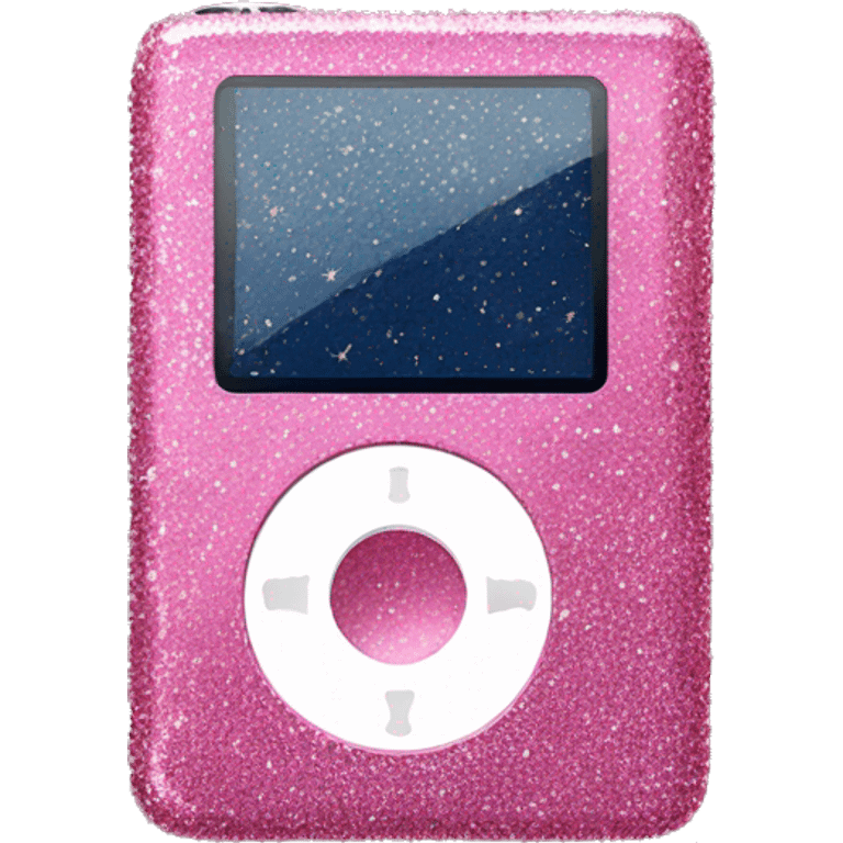 Pink iPod mini with glitter and sparkles on it emoji