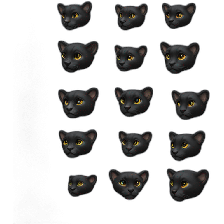 Panthère noire emoji