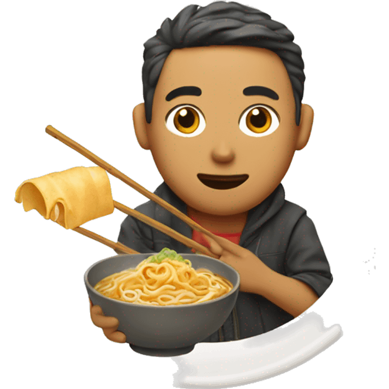 Wanderer with ramen emoji