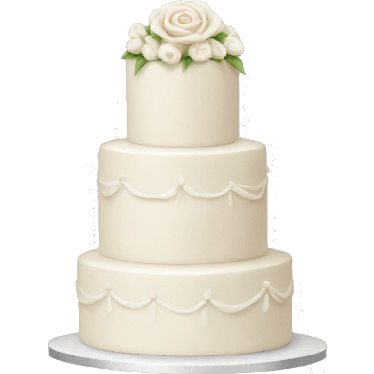 Neutral wedding cake emoji