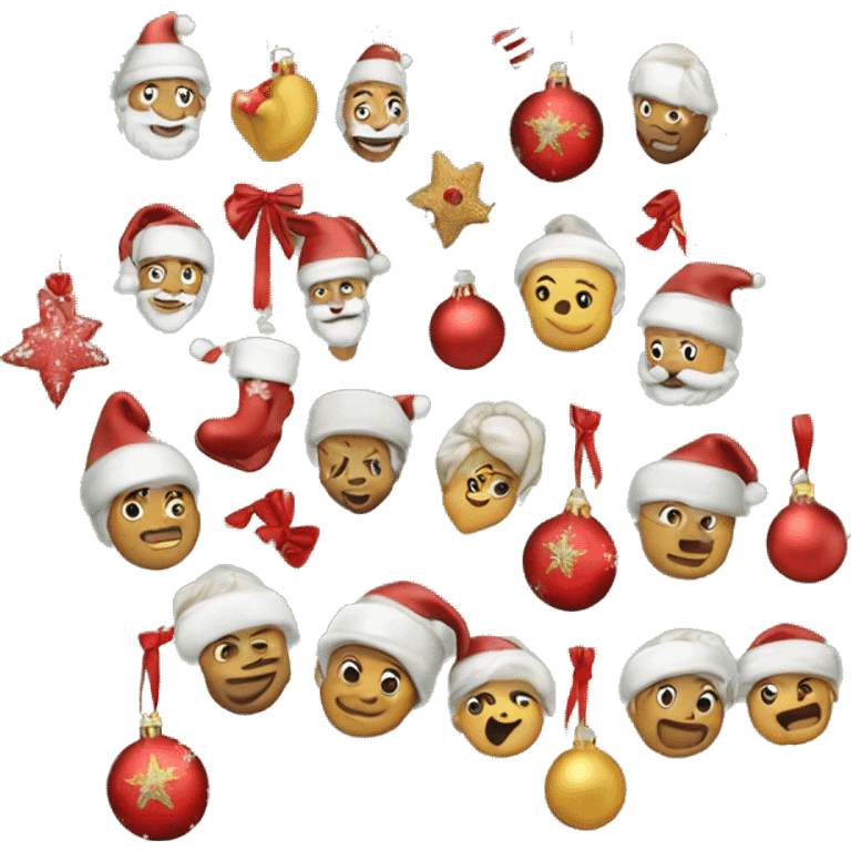 Múltiple Christmas Ornaments  emoji