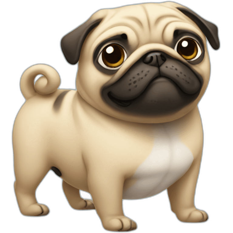 steamy pug in a swimsuit emoji