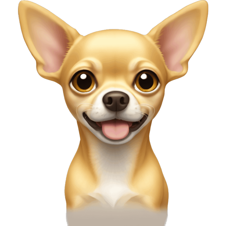 Yellow Chihuahua with light brown nose emoji