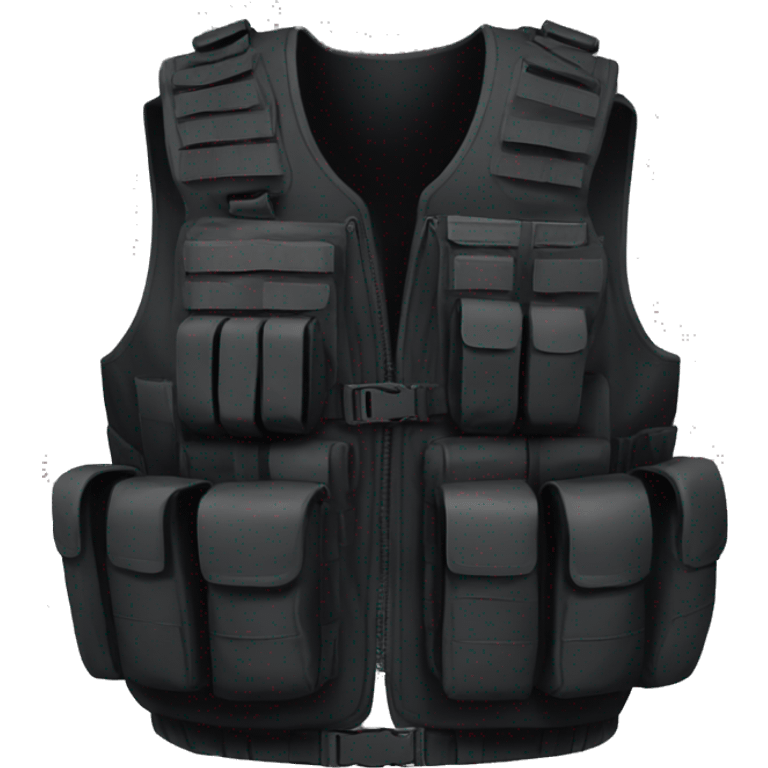 black Tactical gear vest jacket emoji