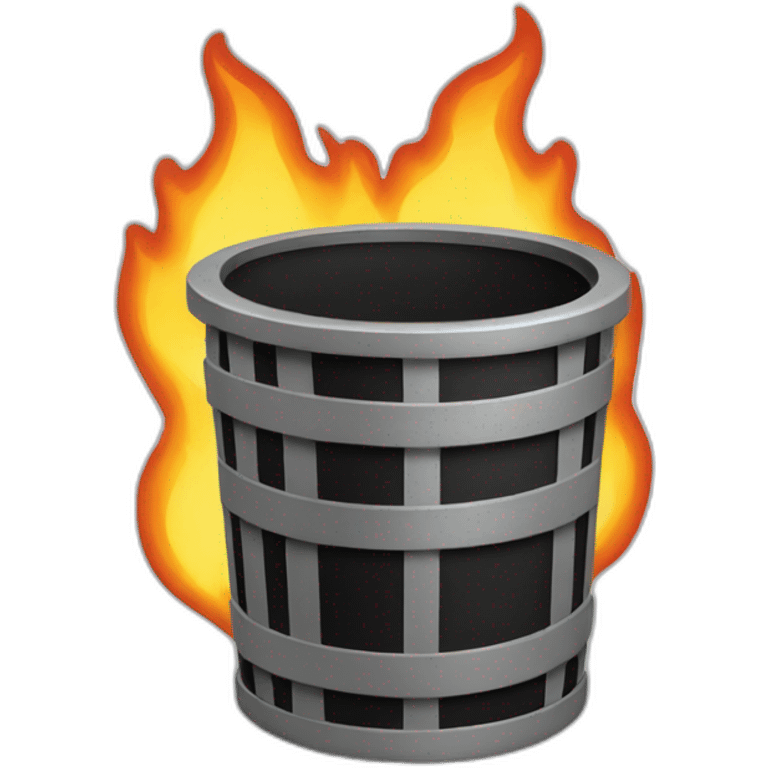 a burning trash can emoji