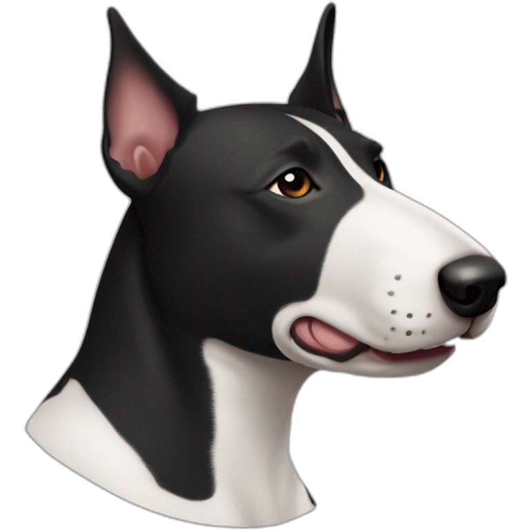 Bull-terrier tête noire avec du blanc sur le nez emoji