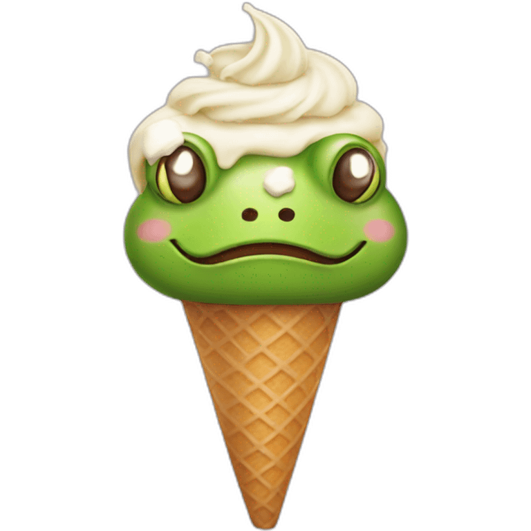 Frog ice cream emoji