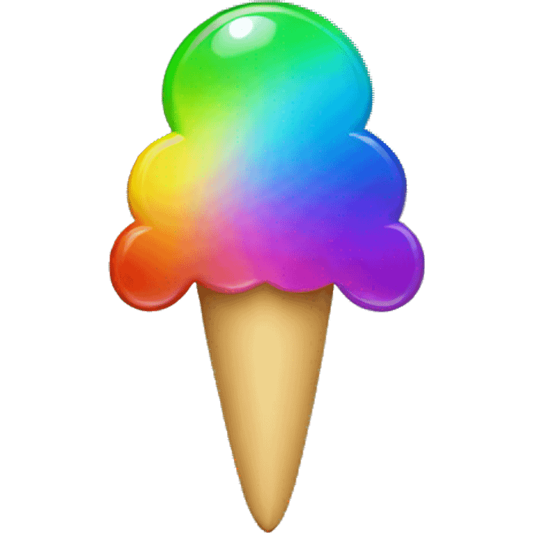 A rainbow glossy pushpin emoji