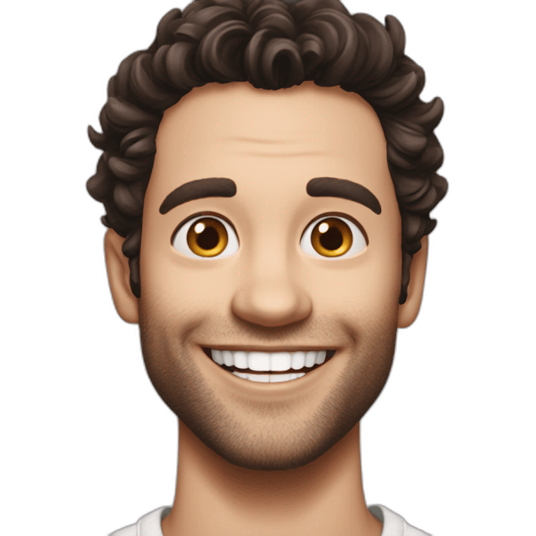 Penn badgley smiling with gap front teeth emoji