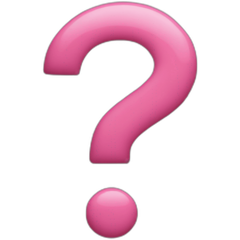 question thin symbol pink color emoji