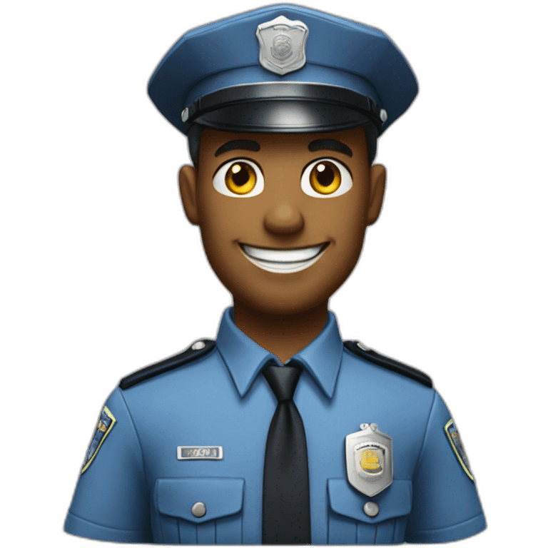 The smiling policeman emoji