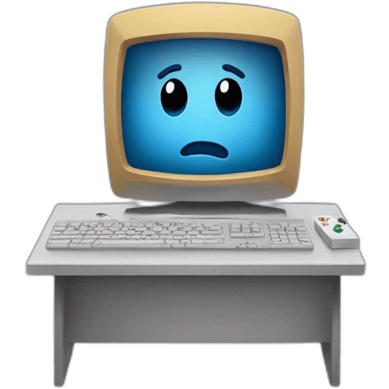 playing video games on computer emoji