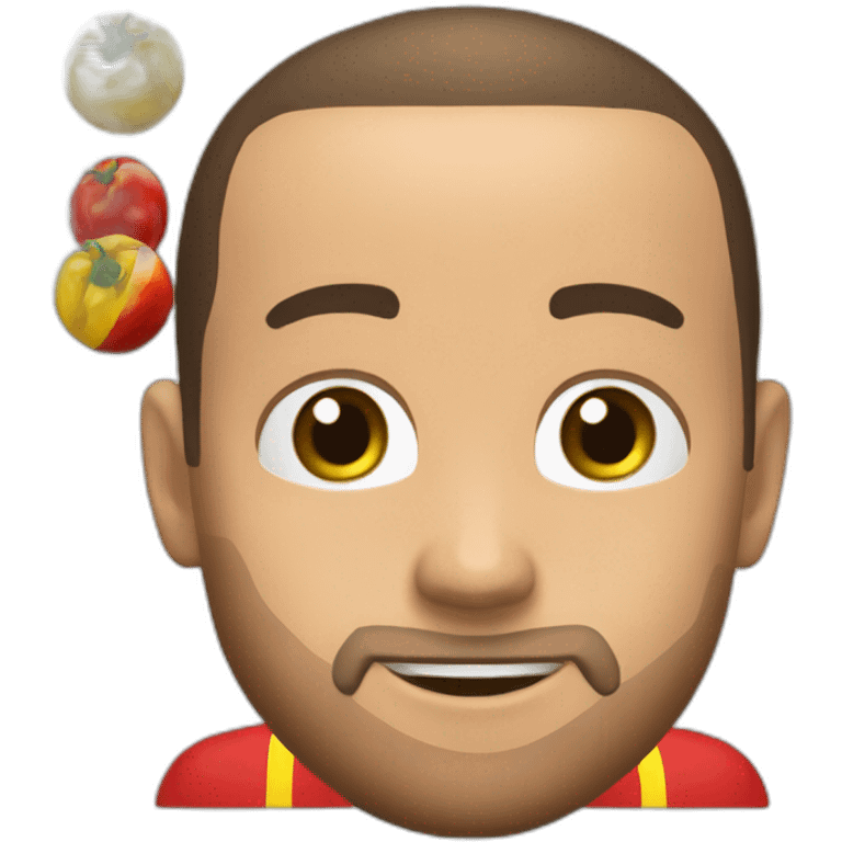 Eden hazard avec une vareuse de la belgique emoji