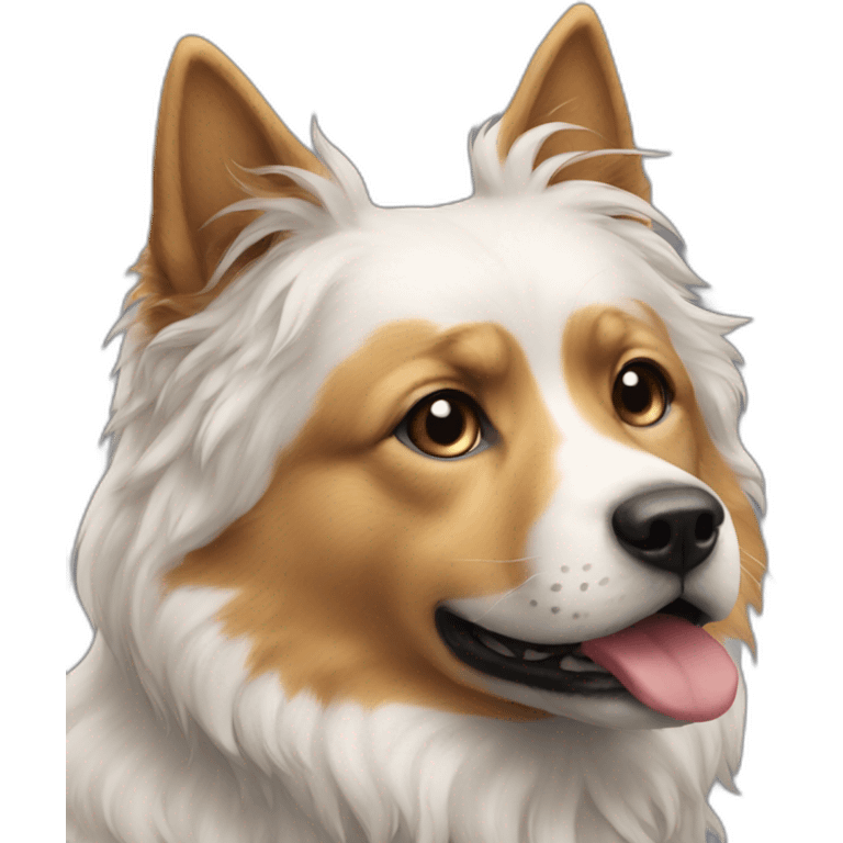 Chat sur un chien  emoji