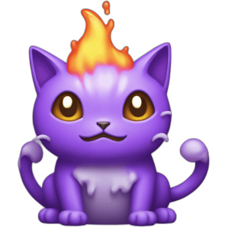 Melting-Sitting-poison-type-pokemon-purple-cat emoji