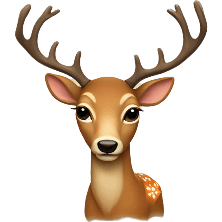 Hippie deer emoji